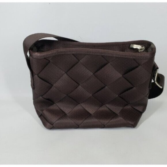 MaggieBags Brown Seatbelt Crossbody Bag Everyday Unique Recycled - Picture 7 of 16